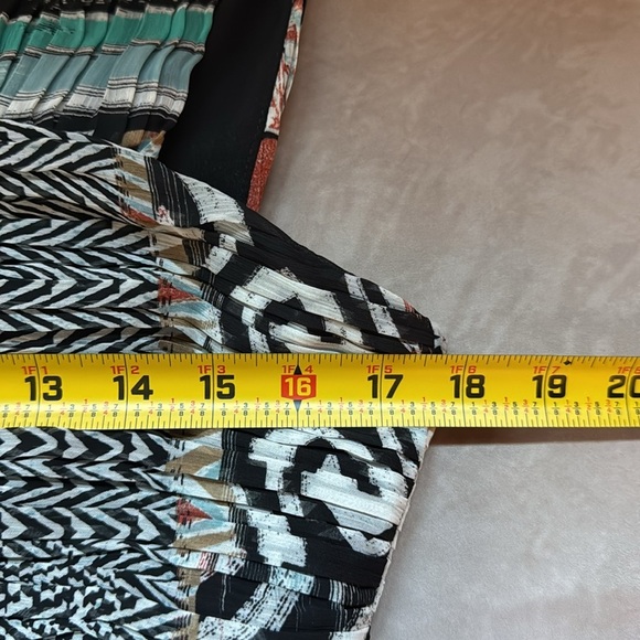 Harlyn Maxi Dress Mix Print Block Artsy Modern Romance Wedding Guest Party Med - Picture 15 of 16